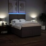 vidaXL Sommier à lattes de lit avec matelas Marron foncé 160x200 cm
