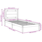 vidaXL Cadre de lit extra long sans matelas 100x220 cm bois massif