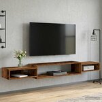 vidaXL Meuble TV mural Montage mural Bois ancien 180 x 28 x 21 cm