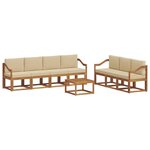 vidaXL Ensemble de canapés d'extérieur 8 pc Naturel et Beige