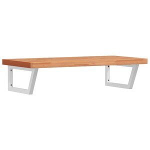 vidaXL Étagère de vasque murale acier et bois massif de hêtre