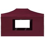 vidaXL Tente de réception pliable et parois Aluminium 4 5x3 m Bordeaux