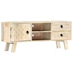 vidaXL Meuble TV 110x30x44 cm Bois massif de manguier