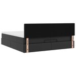 VidaXL Cadre de lit ottoman avec matelas noir 200x200 cm similicuir
