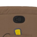 vidaXL Fauteuil de massage inclinable Marron Tissu