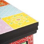 vidaXL Meuble TV mural 100x30x24 cm Bois massif Mangue brut