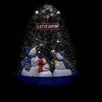 vidaXL Arbre de Noël neigeux avec base de parapluie Bleu 170 cm PVC