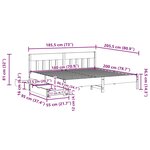 vidaXL Cadre de lit sans matelas blanc 180x200 cm bois massif de pin