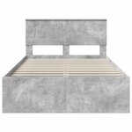 vidaXL Cadre de lit Béton 120 x 200 cm Bois d'ingénierie