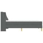 vidaXL Cadre de lit avec matelas Gris 90 x 190 cm Polyester