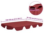 vidaXL Toit de rechange balançoire bordeaux 150/130x105/70 cm