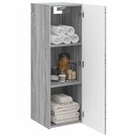 vidaXL Cabinet de Salle de Bain Mural Sonoma gris 33 x 34 5 x 100 cm