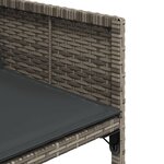 vidaXL Ensemble à manger de jardin 11Pièces avec coussins gris poly rotin