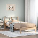 vidaXL Lit bibliothèque sans matelas 75x190 cm bois de pin massif
