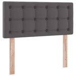 vidaXL Lit avec rangement et matelas Gris 100 x 200 cm Simili cuir