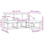 vidaXL Ensemble de canapés d'extérieur 4 pc Gris Naturel et Clair