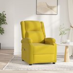 vidaXL Fauteuil inclinable électrique jaune velours