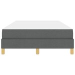 vidaXL Lit à ressorts avec matelas Gris foncé 120 x 190 cm tissu