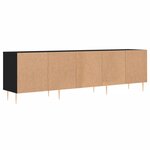 vidaXL Meuble TV noir 150x30x44 5 cm bois d'ingénierie