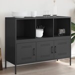 vidaXL Buffet noir 100 5x39x79 cm acier