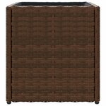 vidaXL Jardinières 2 Pièces marron 36x30x32 cm résine tressée