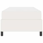 vidaXL Cadre de lit avec matelas Crème 100 x 200 cm tissu