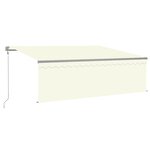 vidaXL Auvent automatique rétractable avec store 4 5x3 m Crème