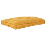 Coussin de canapé sur palette vidaXL en tissu jaune