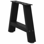 vidaXL Pieds de table basse en forme de A  2 pièces  noir  40 x (30-31) cm  acier