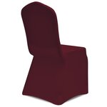 vidaXL Housse de chaise extensible 4 Pièces Bordeaux