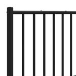 vidaXL Tête de lit métal noir 120 cm