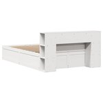 vidaXL Cadre de lit sans matelas blanc 140x200 cm bois de pin massif