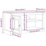 vidaXL Meuble TV Corona Blanc 100 x 40 x 52 cm Pin massif