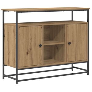 vidaXL Buffet Chêne artisanal 100 x 35 x 80 cm Bois d'ingénierie