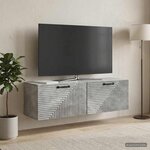 vidaXL Meuble TV mural Gris béton 98 x 31 x 30 cm Bois d'ingénierie