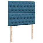 vidaXL Sommier à lattes de lit et matelas bleu 120x200 cm velours