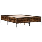 vidaXL Cadre de lit sans matelas chêne fumé 150x200 cm