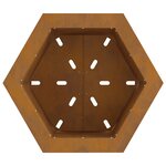 vidaXL Foyer sans fumée Hexagonal 48x48x51 cm Acier résistant aux intempéries