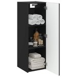 vidaXL Cabinet de Salle de Bain Mural Noir 33 x 34 5 x 100 cm