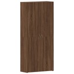 vidaXL Cabinet à chaussures en chêne marron 80x35 5x180 cm en bois reconstitué