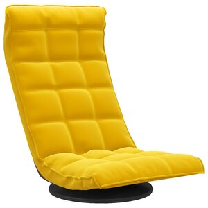vidaXL Chaise de sol pivotante Jaune Velours