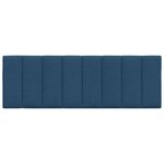 vidaXL Coussin de tête de lit Hanko bleu 120 cm tissu