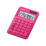 Calculatrice de bureau 12 chiffres Rouge/Rose (Fuchsia) MS-20UC-RD-S-EC CASIO