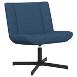vidaXL Chaise pivotante Bleu 63 x 75 x 76 cm tissu