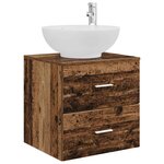 vidaXL Vanité de lavabo mural Bois ancien 49 5 x 44 5 x 66 5 cm