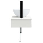 vidaXL Basin de lavage mural Blanc 40 x 35 x 39 cm Bois d'ingénierie