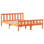 vidaXL Cadre de lit sans matelas cire marron 160x200cm bois pin massif