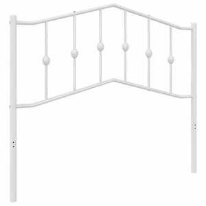 vidaXL Tête de lit métal blanc 100 cm