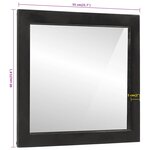 vidaXL Miroir de salle de bain 55x1x60cm verre et bois massif manguier