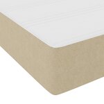 vidaXL Lit avec sommier et matelas Vert clair Gris 100x200 cm Tissu en velours côtelé